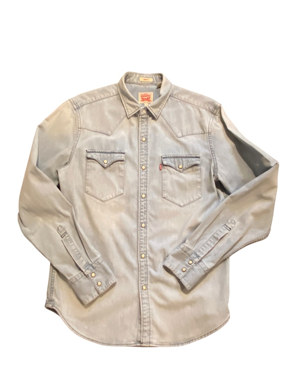 Levi’s Denim Slim Fit Pearl Snap Shirt M